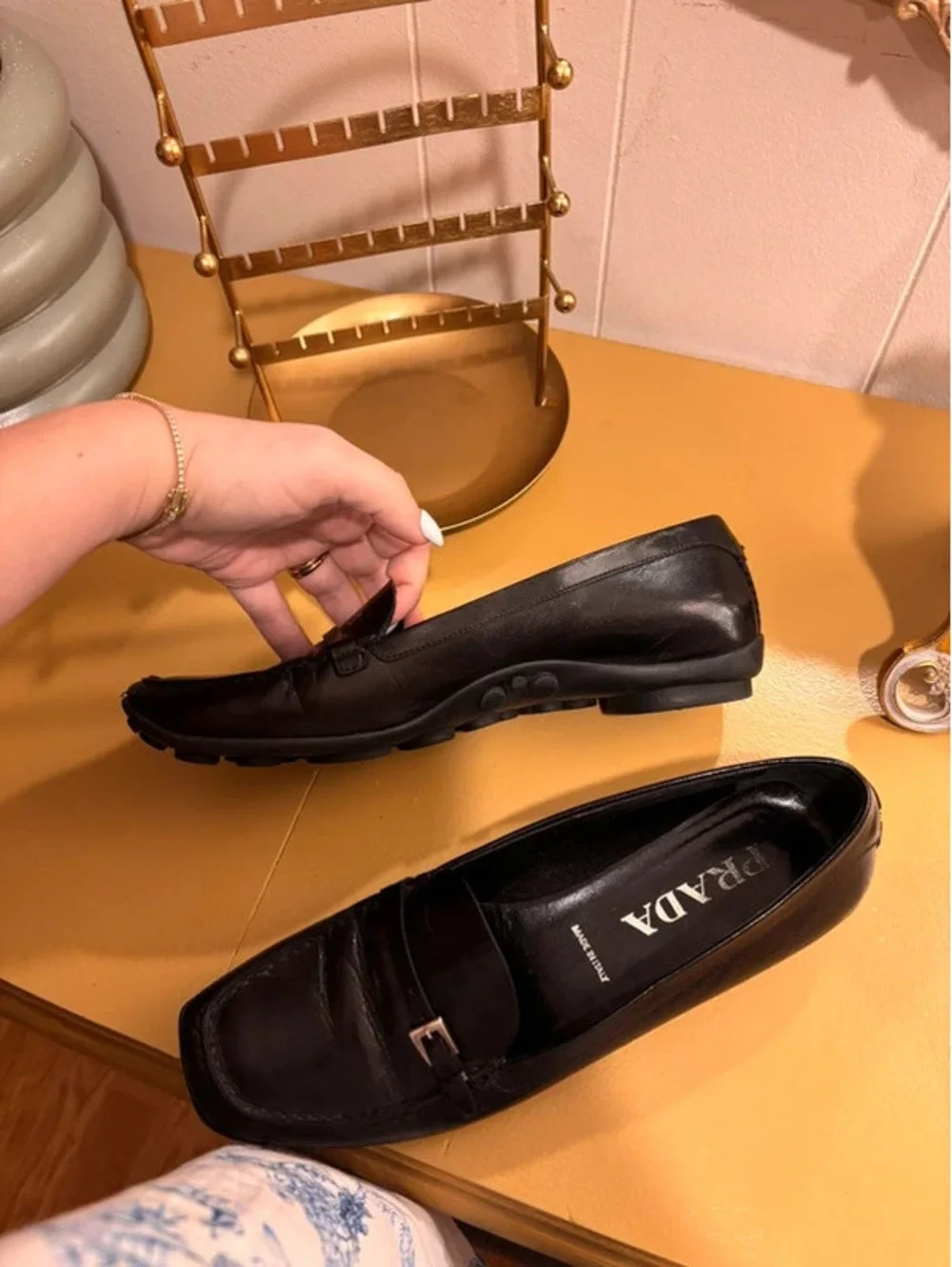 Vintage Women’s Prada Black Loafers Size 6.5